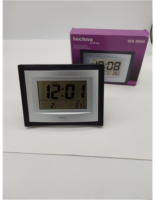 Technoline WS 8004 - Reloj de Cuarzo, Color Plateado Y Negro