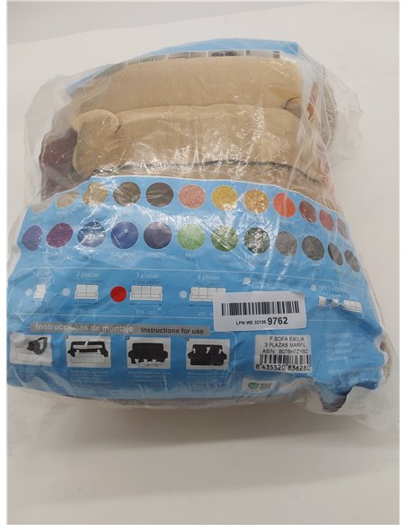 Martina Home Funda Sofá Elástico Túnez 3 Plazas 170 a 220 cm, Gris, Funda de sofá Elastica, 3 Plazas (170 a 220 cm) 