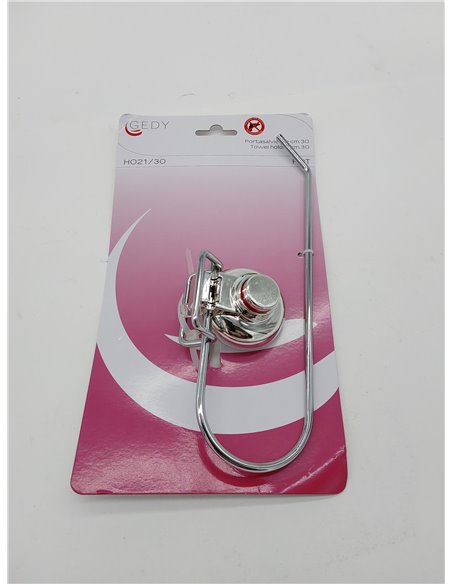 Gedy Hot Toallero 30 cm ventosa Cromo 
