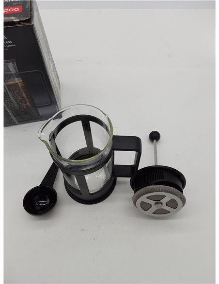 Bodum Kenya French Press 3 Cups 0.35 L Cafetera émbolo, Vidrio, plástico, Acero, Negro, Inches