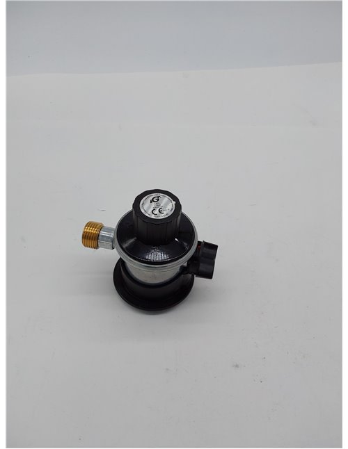S&M 322341 Regulador Botella Propano con Mando, Color INOX/Negro, Talla única 