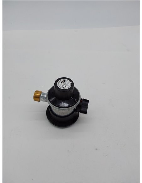 S&M 322341 Regulador Botella Propano con Mando, Color INOX/Negro, Talla única 