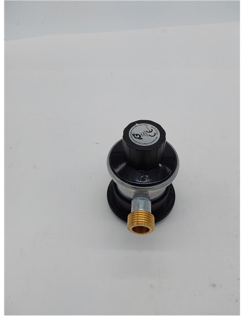 S&M 322341 Regulador Botella Propano con Mando, Color INOX/Negro, Talla única 