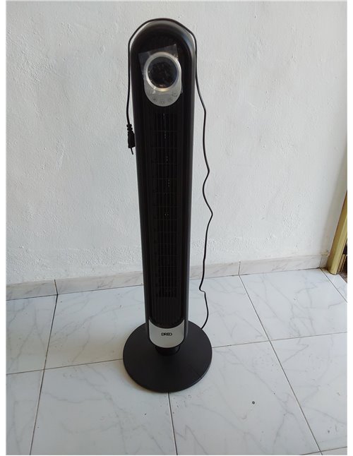 Dreo Ventilador Torre Alexa, ventiladores Silencioso de Pie Para Dormir con Mando a Distancia, 7,92 m/s de Velocidad, Oscilante 