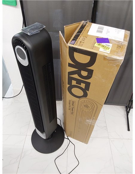 Dreo Ventilador Torre Alexa, ventiladores Silencioso de Pie Para Dormir con Mando a Distancia, 7,92 m/s de Velocidad, Oscilante 