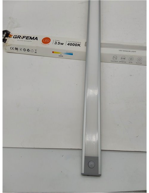 GRIFEMA GD1001-60 Luz de Armario con Sensor de Movimiento, 115 LED Luz Inalambrica USB Recargable Nocturna con 3 Modos, Ideal pa