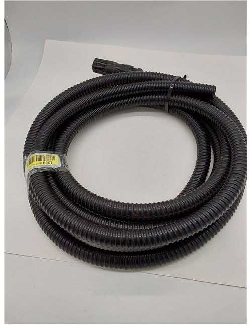 Einhell Manguera de Aspiración, 7 metros, con terminales de PVC, máx. : 35°, Color Negro 