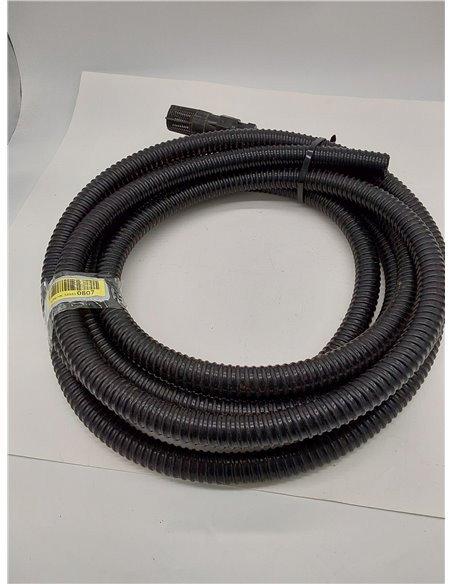 Einhell Manguera de Aspiración, 7 metros, con terminales de PVC, máx. : 35°, Color Negro 