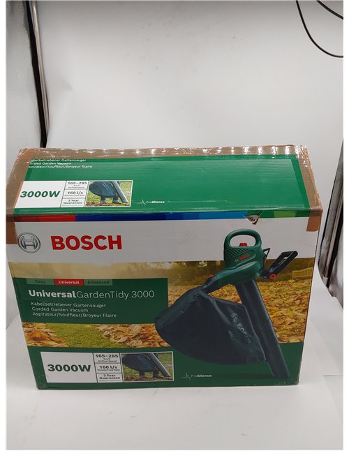 Bosch aspirador y soplador de hojas eléctrico UniversalGardenTidy 3000 (3000 W, bolsa colectora de 50 l, velocidad variable, par
