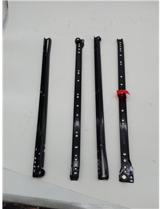 Amig - Juego de 2 Guías Correderas Metálicas con ruedas - Rieles para Cajones de Muebles 2