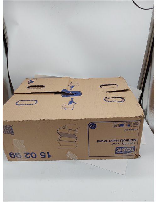 Tork Xpress 150299 Toallas de mano de papel Universal/Toallitas secamanos compatibles con el sistema H2/4740 toallas/2 capas/Bla