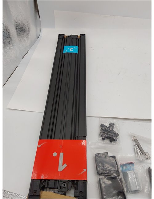 tesa Insect Stop FALT - Malla mosquitera para puertas con marco de aluminio plegable - Marco telescópico ajustable - Gris antrac