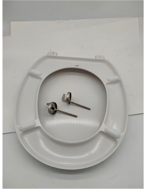 SCHÜTTE Asiento de inodoro sin descenso automático, tapa de inodoro con bisagras metálicas, Duroplástico resistente a los arañaz