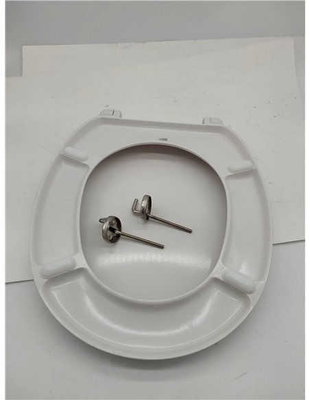 SCHÜTTE Asiento de inodoro sin descenso automático, tapa de inodoro con bisagras metálicas, Duroplástico resistente a los arañaz