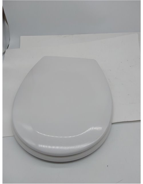 SCHÜTTE Asiento de inodoro sin descenso automático, tapa de inodoro con bisagras metálicas, Duroplástico resistente a los arañaz