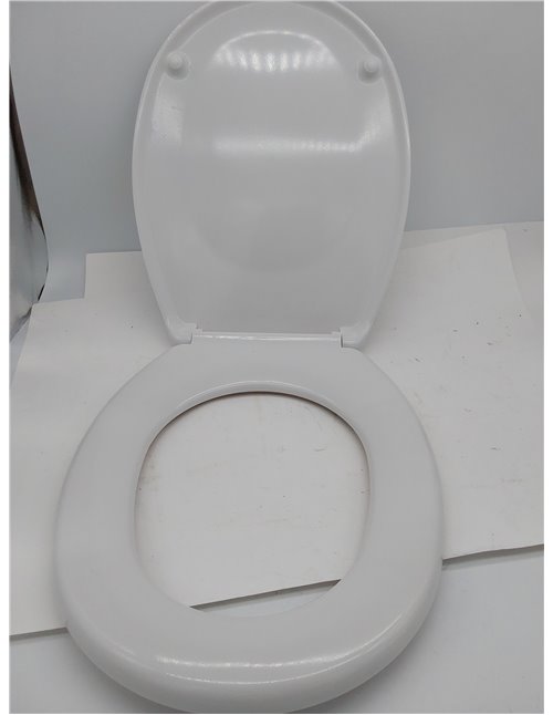 SCHÜTTE Asiento de inodoro sin descenso automático, tapa de inodoro con bisagras metálicas, Duroplástico resistente a los arañaz