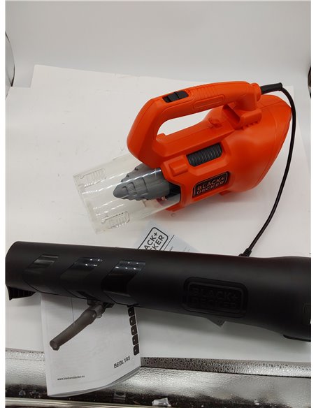 BLACK+DECKER Soplador de Hojas Axial 1.850W, Velocidad de Soplado 225 km/h, Volumen de Soplado 12.5 m³/min, Ventilador Axial Dis