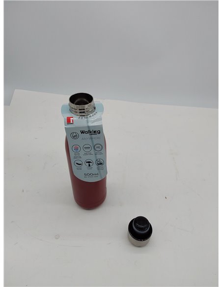 Bergner Go Lovers Botella Termo Cola 500ml Acero Inoxidable Rosa Walking Anywhere, Rojo und Negro, 500 ml