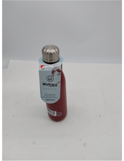 Bergner Go Lovers Botella Termo Cola 500ml Acero Inoxidable Rosa Walking Anywhere, Rojo und Negro, 500 ml