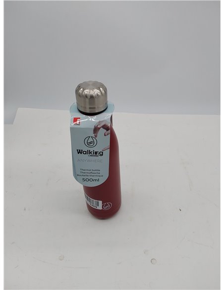 Bergner Go Lovers Botella Termo Cola 500ml Acero Inoxidable Rosa Walking Anywhere, Rojo und Negro, 500 ml