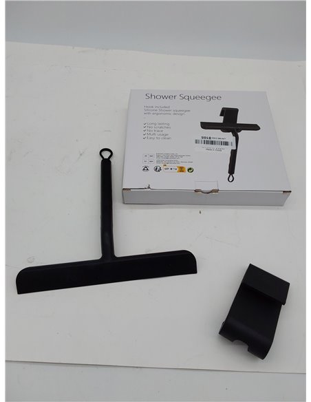 Vinabo Rasquetas Limpiacristales para Ducha de Silicona con Soporte, Limpia Mamparas Cristal, Limpieza y Alisado Superficies Ven
