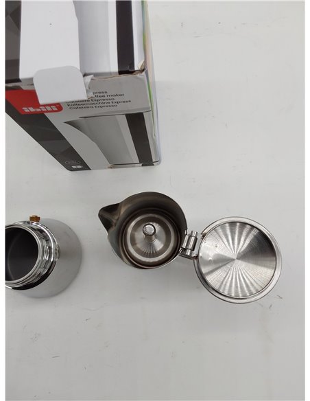 IBILI - Cafetera express Essential, 2 tazas, 100 ml, Acero Inoxidable, Apto para inducción 