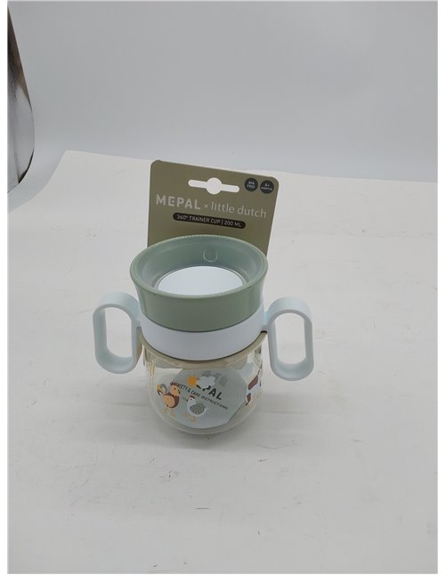 Mepal - Vaso entrenador 360° Mio Little Dutch - A prueba de fugas - Borde de 360° para beber por ambos lados - Asas fáciles - Ci