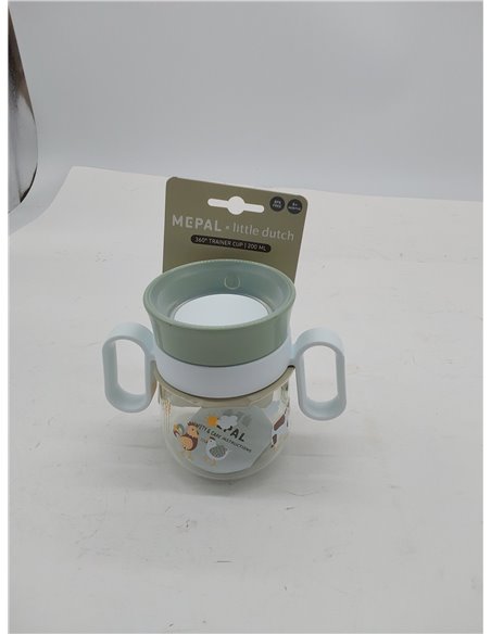 Mepal - Vaso entrenador 360° Mio Little Dutch - A prueba de fugas - Borde de 360° para beber por ambos lados - Asas fáciles - Ci