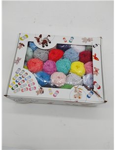 Sirdar Happy Cotton DK Happy Box - 50 colores de algodón en una caja Happy Box