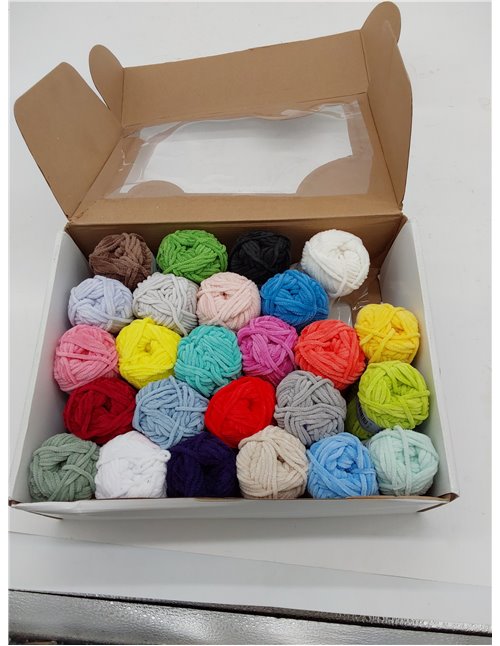 Sirdar Happy Cotton DK Happy Box - 50 colores de algodón en una caja Happy Box