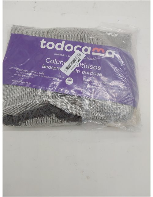 Todocama - Colcha Multiusos Sofa, Manta Foulard, Plaid para Cama, Cubresofa Cubrecama, Jarapas, Fabricado en España, Lisa. (125x