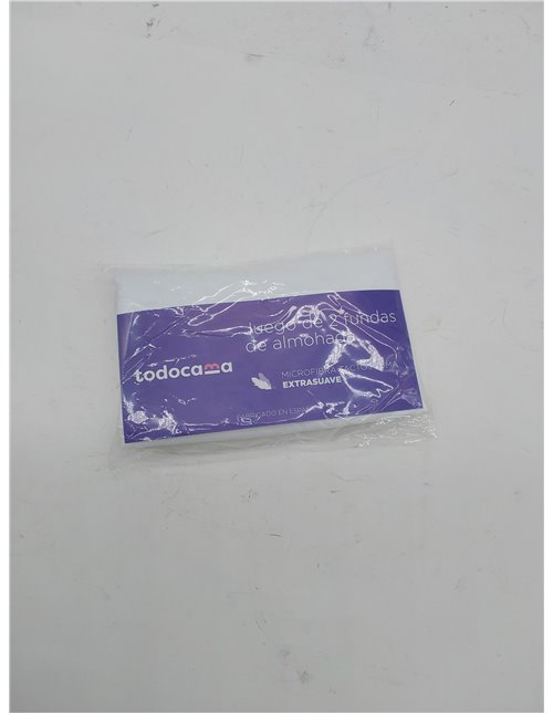 Todocama – Juego de 2 Fundas de Almohada, Microfibra Extra Suave, hipoalergénicas. Juego de 2-70x40 cm Blanco 