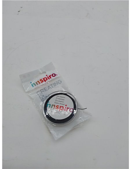 INNSPIRO 15945 - Hilo elástico Negro 0,6mm. 10m. Pequeño 