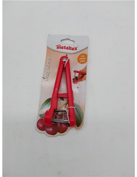Metaltex Deshuesador Cerezas, Rojo, Estandar 