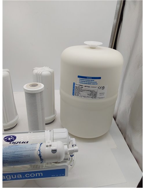 EUR-50 Equipo de Osmosis Inversa de 5 Etapas para uso doméstico. Incluye filtro, membrana y postfiltro. Obtenga agua de minerali