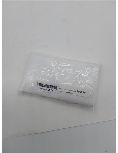 Todocama – Juego de 2 Fundas de cojín, Microfibra Extra Suave, hipoalergénicas. Juego de 2-50x70 cm Blanco 