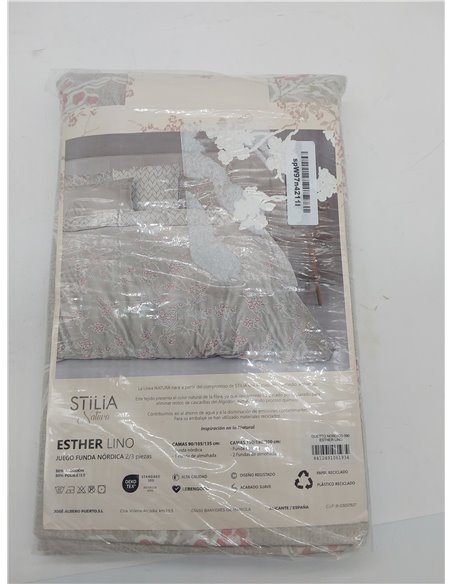 LEBENGOOD Funda Nórdica Cama 90, con 1 Fundas Almohada, Funda de Edredón 90x190/200, Estampada, Reversible, Colcha Sábana,Nordic