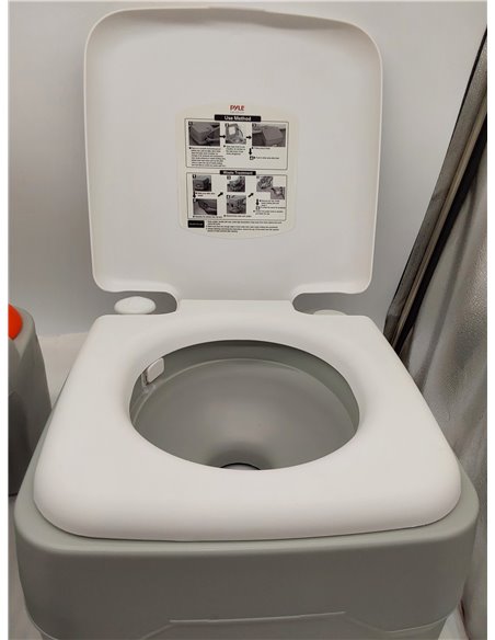 SereneLife inodoro portatil, Con bolsa de transporte, WC, Baño, Interiores, Exteriores, Liviano, Camping, Barcos, Viajes, 20L, C