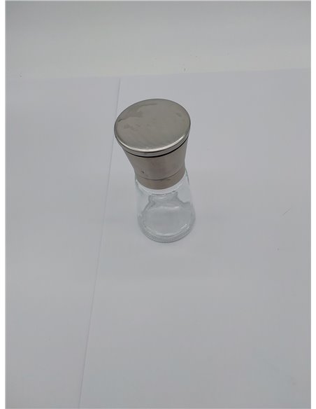 Fackelmann Molinillo de Especias, Apto para Sal, Pimienta y más, 160 ml de Capacidad, Cuerpo de Vidrio, Diseño Robusto y Materia