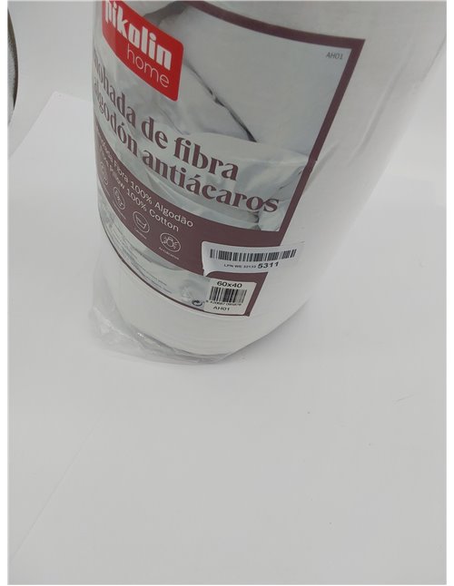 Pikolin Home - Almohada de Fibra Hipoalergénica - Funda Exterior de Algodón con Tratamiento Antiácaros - Firmeza Baja, Dormir Bo