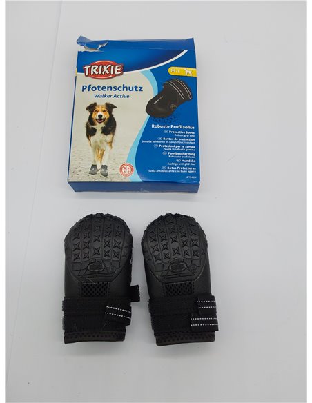 Trixie 19464 Walker Active - 2 Botas Protectoras, Extra, Negro, M-L, 18,8 x 13,9 x 3,6 cm 