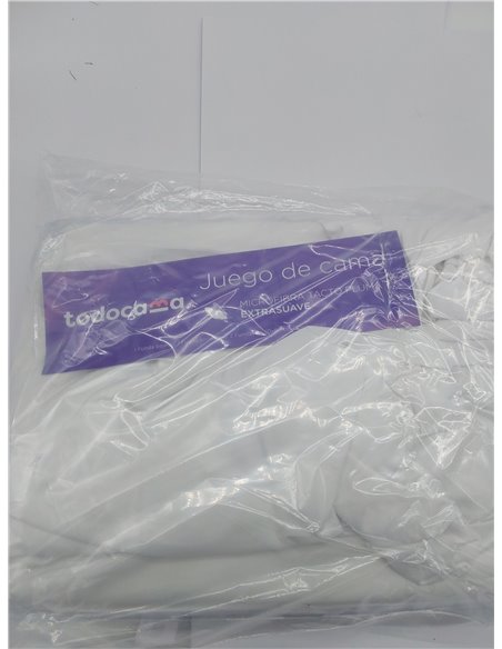 Todocama Juego de Sábanas de 4 Piezas - 3001 - Sábana Bajera Ajustable - Encimera - Dos Fundas de Almohada de 50x80cm, (Cama 105