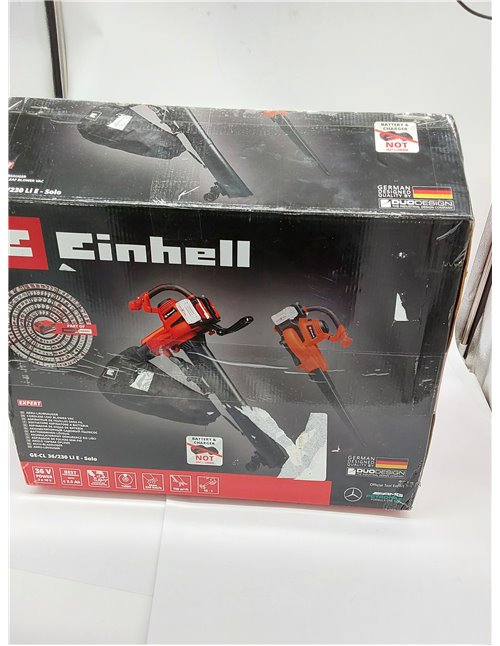 Einhell Soplador de hojas con Batería GE-CL 36/230 Li E-Solo Power X-Change (Iones de Litio, 18 V, 225 m³/h, Bolsa de 45 L, incl