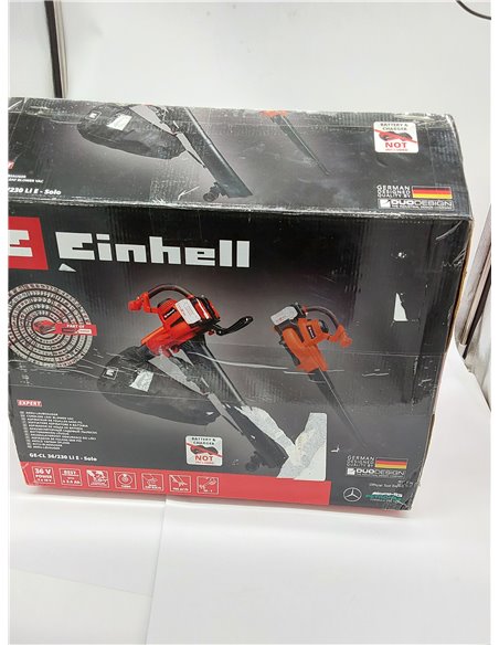 Einhell Soplador de hojas con Batería GE-CL 36/230 Li E-Solo Power X-Change (Iones de Litio, 18 V, 225 m³/h, Bolsa de 45 L, incl