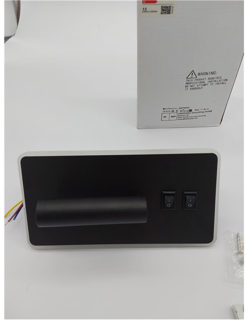 AIRTWESD Lámpara de lectura LED Luces de cabecera Apliques de Dormitorio para interiores Bañador de pared Lámpara de cama de par