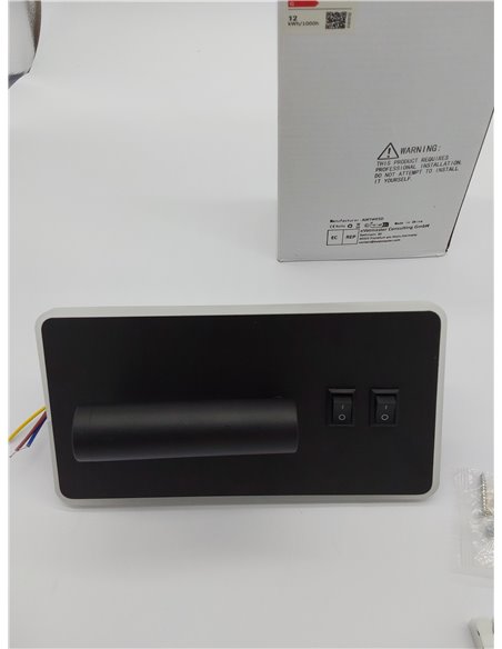 AIRTWESD Lámpara de lectura LED Luces de cabecera Apliques de Dormitorio para interiores Bañador de pared Lámpara de cama de par