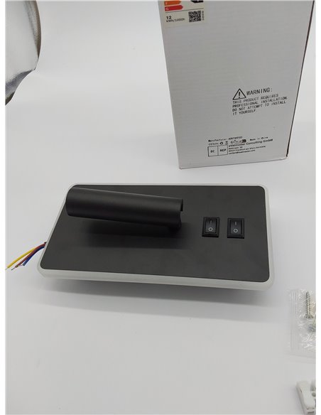 AIRTWESD Lámpara de lectura LED Luces de cabecera Apliques de Dormitorio para interiores Bañador de pared Lámpara de cama de par