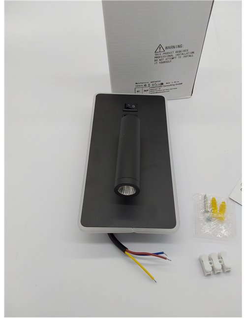 AIRTWESD Lámpara de lectura LED Luces de cabecera Apliques de Dormitorio para interiores Bañador de pared Lámpara de cama de par