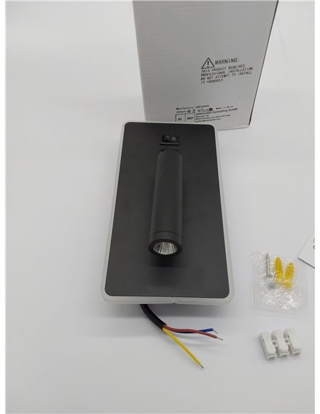 AIRTWESD Lámpara de lectura LED Luces de cabecera Apliques de Dormitorio para interiores Bañador de pared Lámpara de cama de par