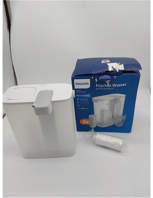 Filtro de agua instantáneo Philips Water, 3 cartuchos de filtro de repuesto Filtración Avanzada, 3 l de capacidad, flujo rápido 